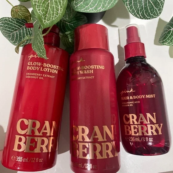 New❤️Pink Cranberry Body Care 3 Piece set!